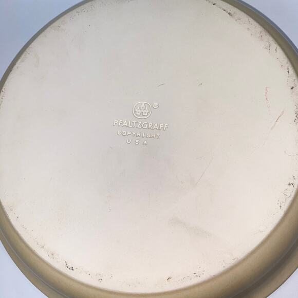 Pfaltzgraff Village Birds Pie Plate Serving Dish 10" x 2" Vintage Stoneware - Picture 6 of 6